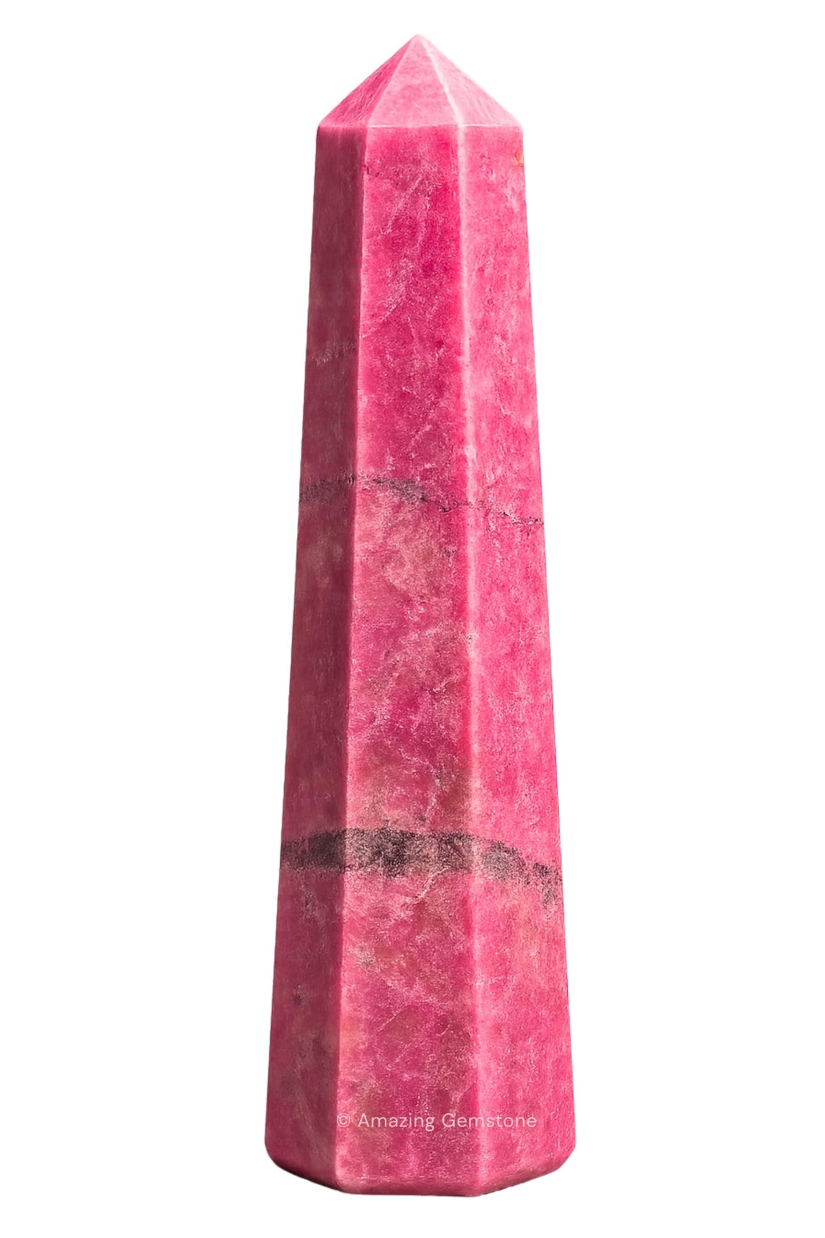 Amazing Gemstone Thulite Crystal Towers - Natural Healing Crystal Point Obelisk for Reiki Healing and Crystal Grid (2" to 3" Inch)