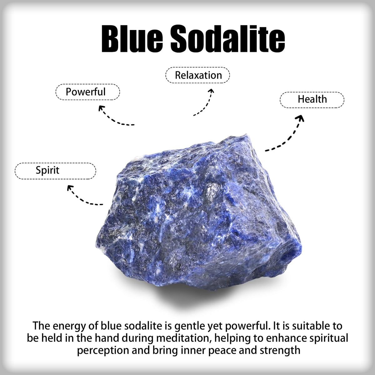 Sodalite Raw Stones 1PC, Gemstones Raw Stones and Healing Crystals, Hand Carved Natural Pocket Raw Crystals for Decoration Tumbling,Garden, Home Decor(1.18"-1.97")