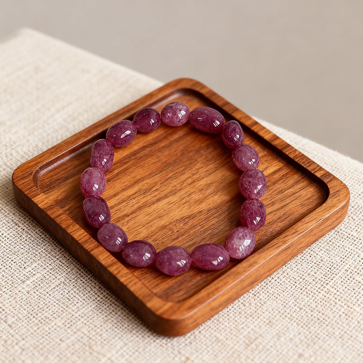 APMUTSS Natural Crystal Beaded Bracelet for Women, Genuine Gemstone Stretch Bracelet 8–10mm Irregular Stone Beads, Colorful Healing Crystal Jewelry for Everyday Wear and Gift