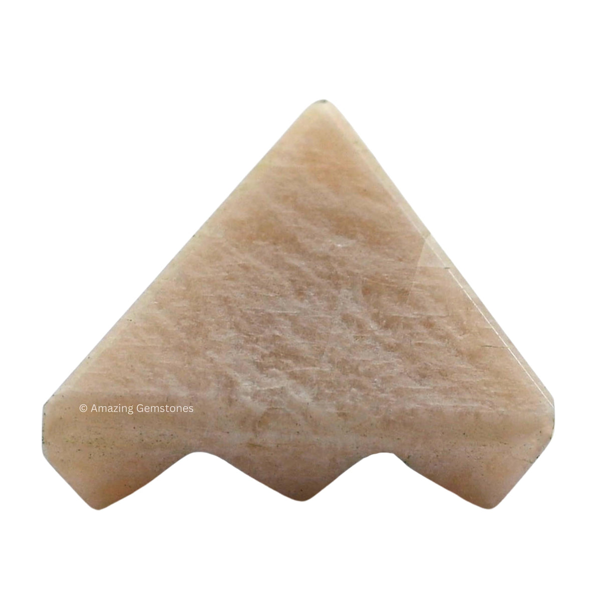 Amazing Gemstone Cream Moonstone Crystal Pyramid with 9 Pyramid Plate Bottom - 1" Mini Pyramid Figurine of Natural Stone Pyramid for Meditation, Reiki, Chakra Balancing Vastu Pooja and Crystal Grids