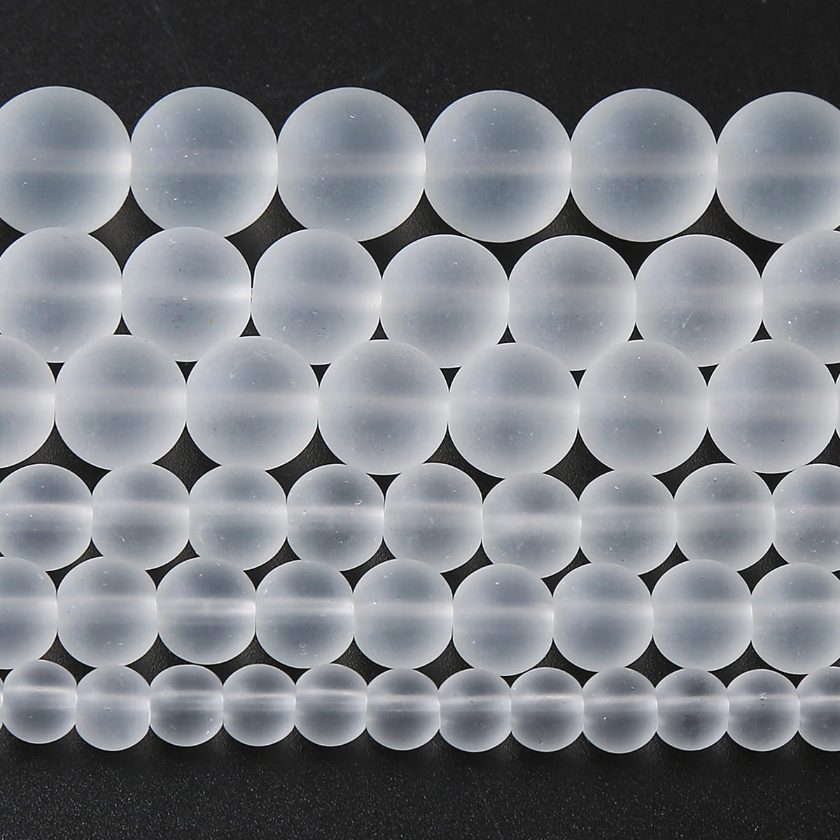 180pcs 4MM Matte White Crystal Glass Natural Stone Beads Round Loose Crystal Energy Beads for Jewelry Making DIY Bracelet Necklace 2 Strands 32"
