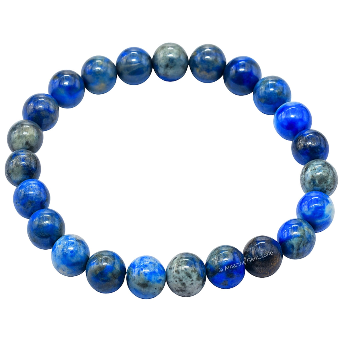 Amazing Gemstone Crystal Bracelet for Women Men's Gifts - Protection Healing Crystal Bracelet - 8mm Gemstone Beaded Stretchable Bracelet Pulseras Para Hombres Mujer Stocking Stuffers Mothers Day Gift (Lapis Lazuli)