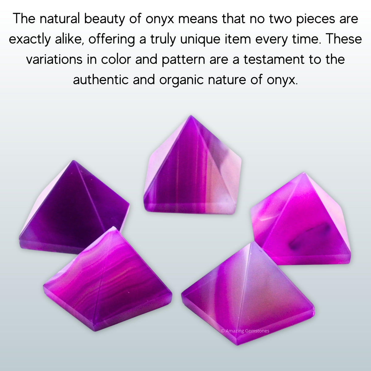 Amazing Gemstone Pink Onyx Pyramid Crystal Healing Stones - 1" Great Pyramid Figurine of Natural Stone Pyramid for Meditation, Reiki, Chakra Balancing and Crystal Pyramids Grid