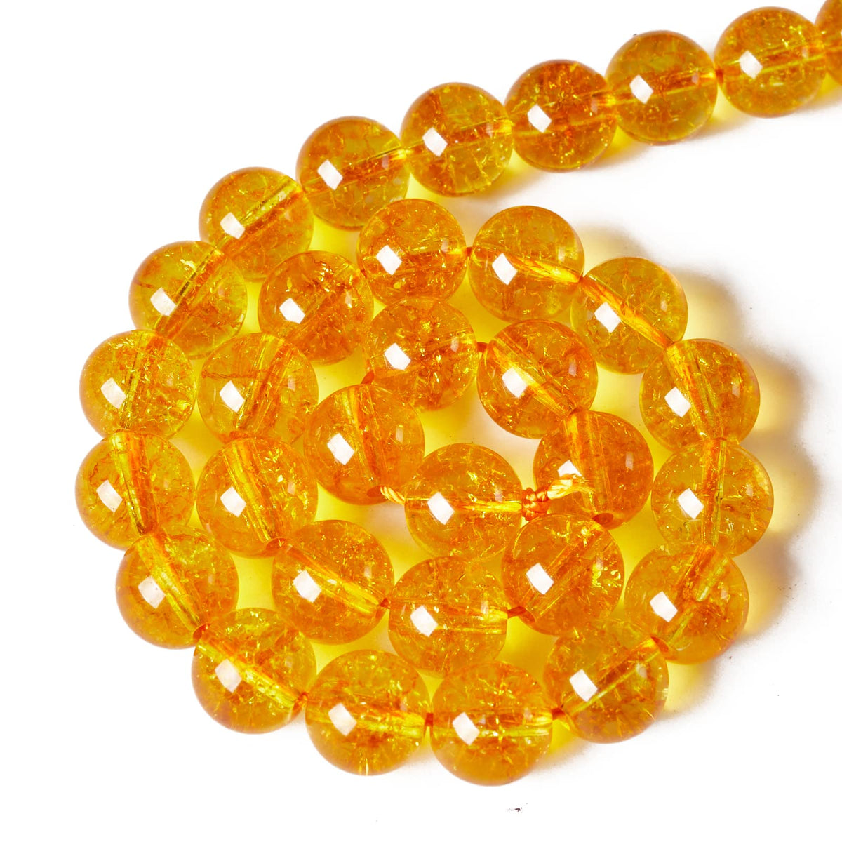 100pcs 6mm Citrine Beads Natural Gemstone Beads Round Loose Beads for Jewelry Making