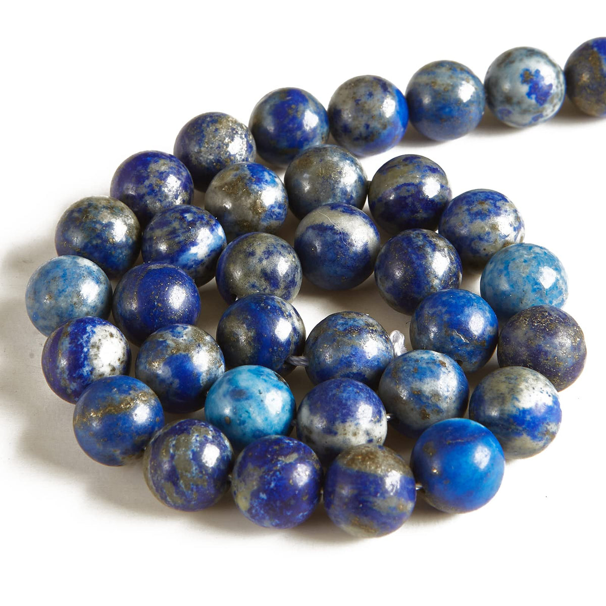 100pcs 8mm Lapis Lazuli Beads Natural Gemstone Beads Round Loose Beads for Jewelry Making
