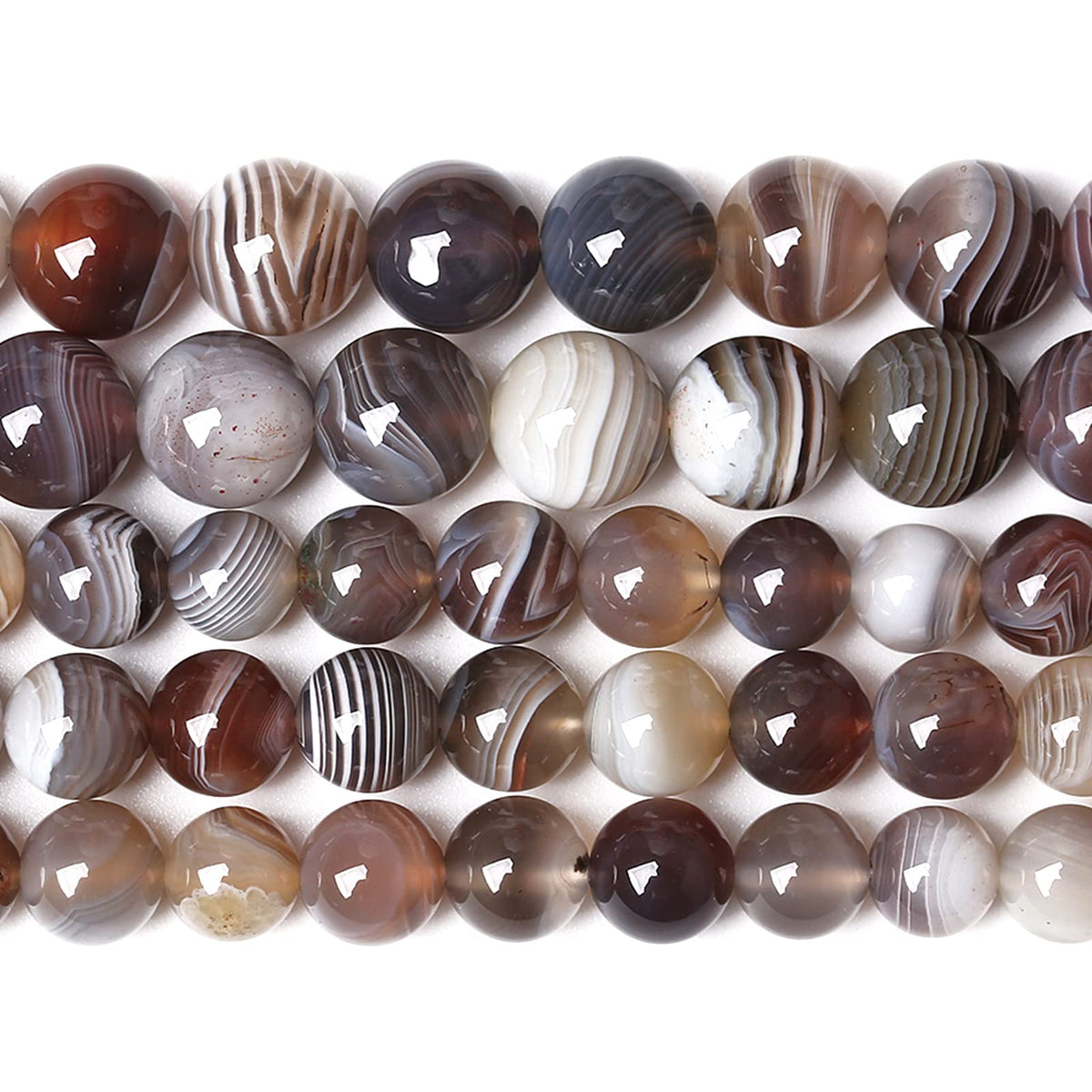 6MM 60PCS Natural Gemstone Stone Botswana Sardonyx Agate Beads for Jewelry Making DIY Bracelet