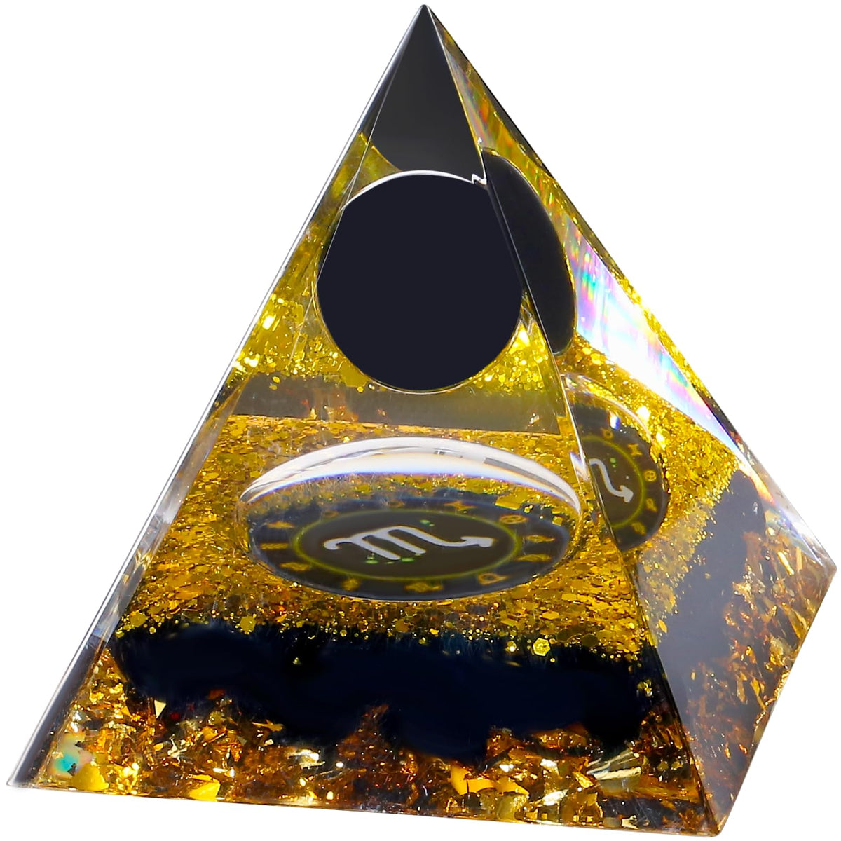 YATOJUZI 12 Zodiac Scorpio Birthday Gifts for Women Men Black Obsidian Healing Crystals Natural Crystal Stones Gemstones Orgonite Chakra Reiki Lucky Energy Decor for Office Desk Decorations
