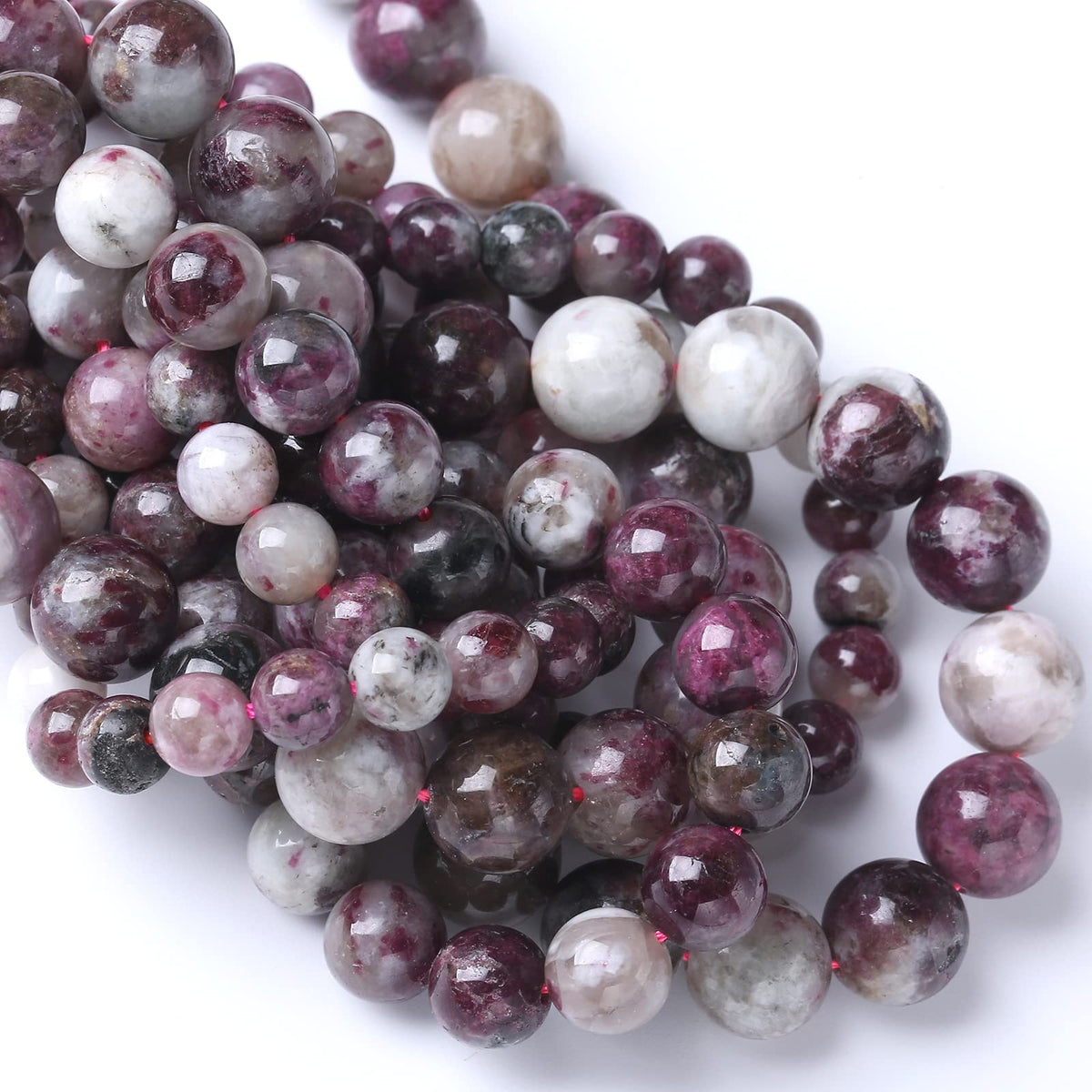 6MM 60PCS Natural Stone Colorful Tourmaline Gemstone Loose Beads for Jewelry Making DIY Bracelet Necklace 1 Strand