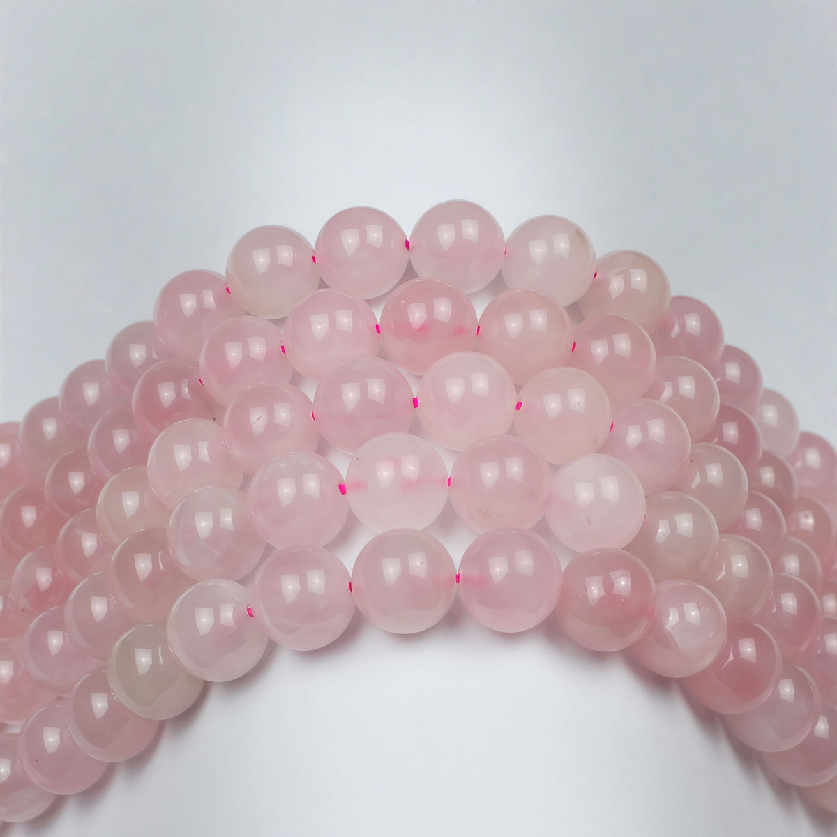 MJDCB 7A Pure Natural Rose Quartz Beads Round Loose Beads for Jewelry Making DIY Bracelet 15" (8mm)