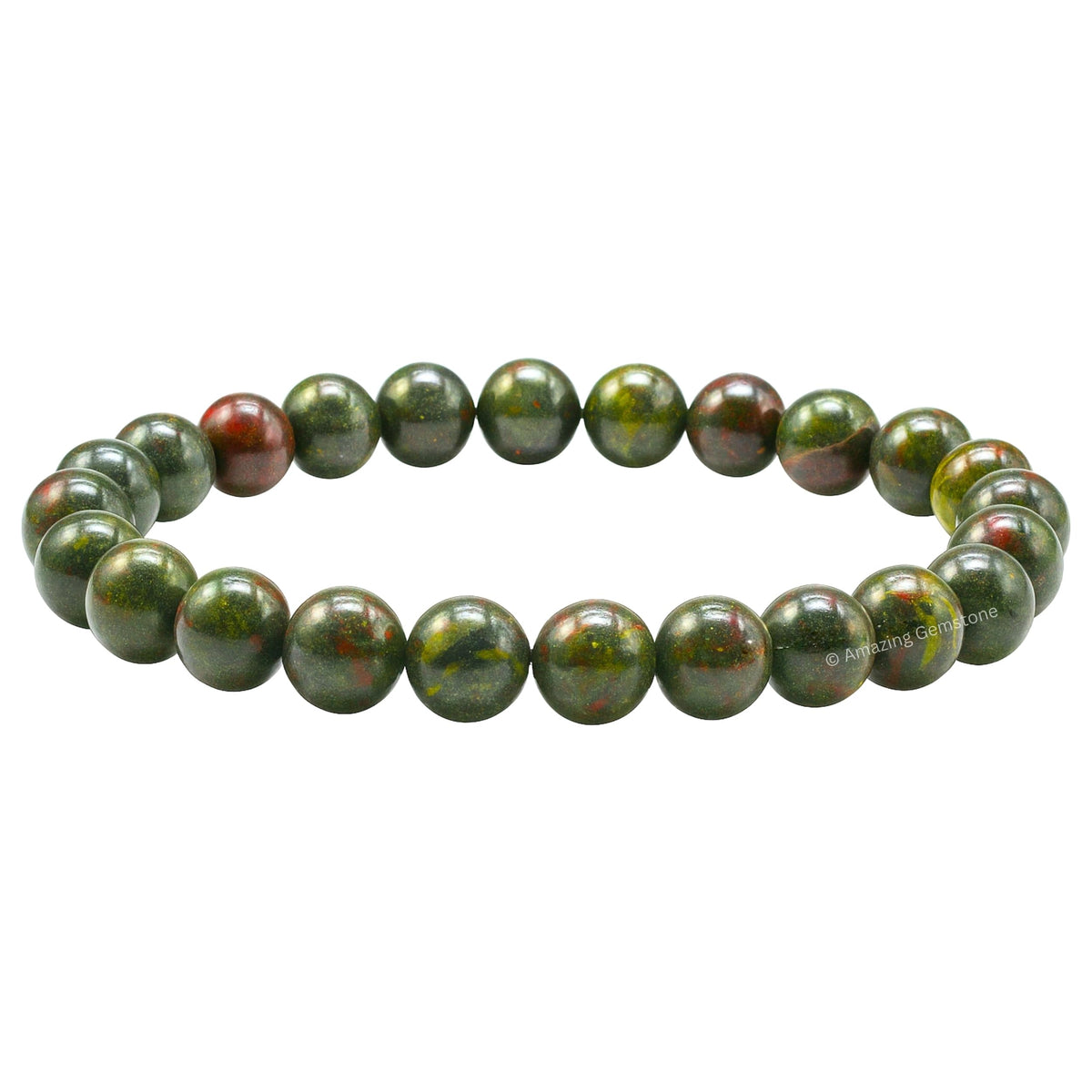 Amazing Gemstone Crystal Bracelet for Women Men's Gifts - Protection Healing Crystal Bracelet - 8mm Gemstone Beaded Stretchable Bracelet Pulseras Para Hombres Mujer Stocking Stuffers Mothers Day Gift (Dragon Bloodstone)
