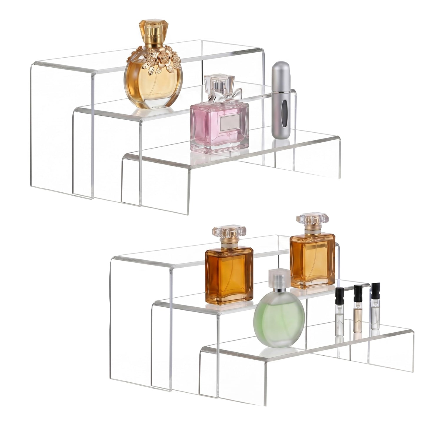 ihomecooker 6 Pc Clear Acrylic Display Risers Showcase for Shoe Risers Retail Stand Cupcake Stand Dessert Stand