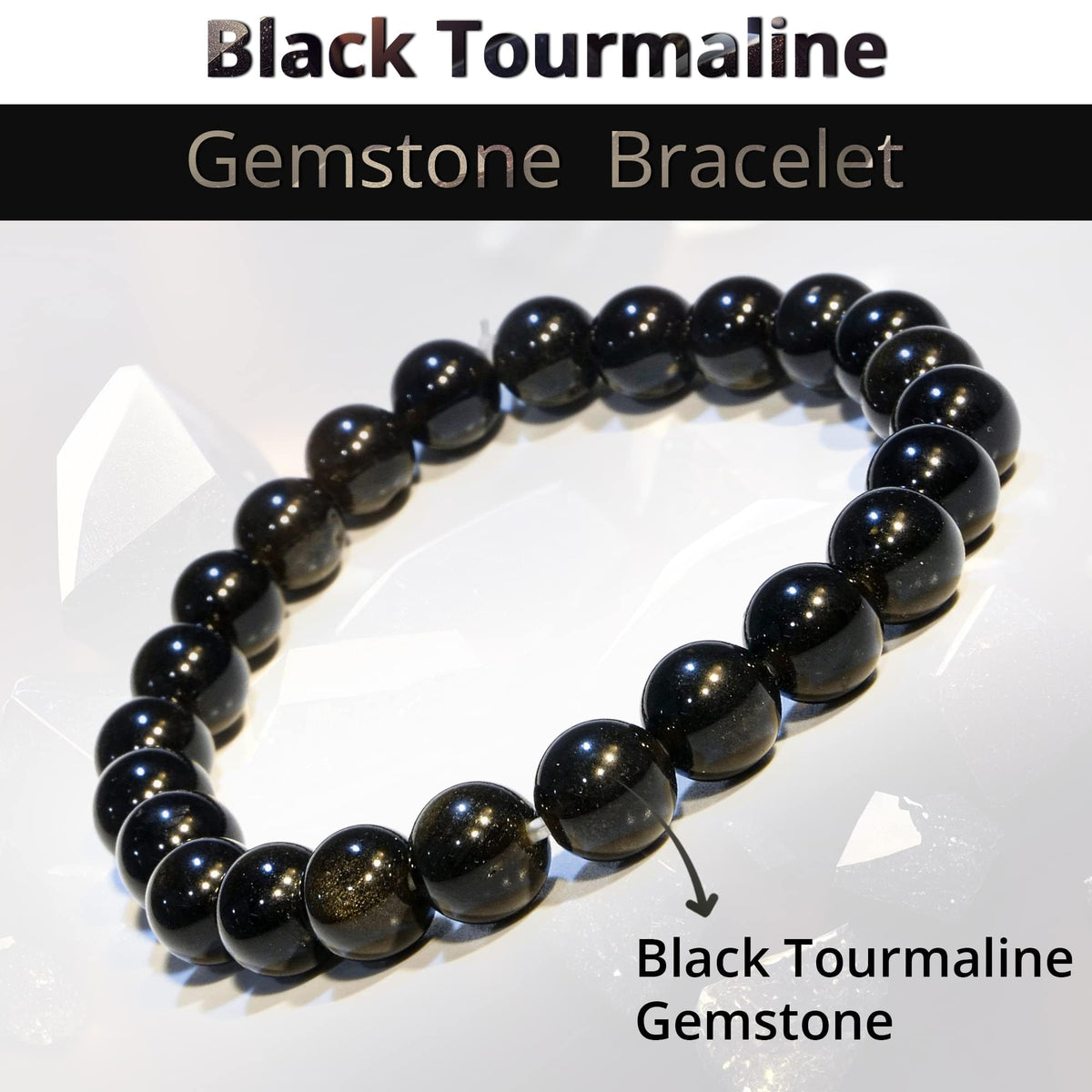 Crgwxzl Healing Crystal Bracelets for Women 8mm Natural Stone Beaded Stretch Bracelet Green jade African Turquoise Black Obsidian Spiritual Gemstone Lucky Jewelry Gifts
