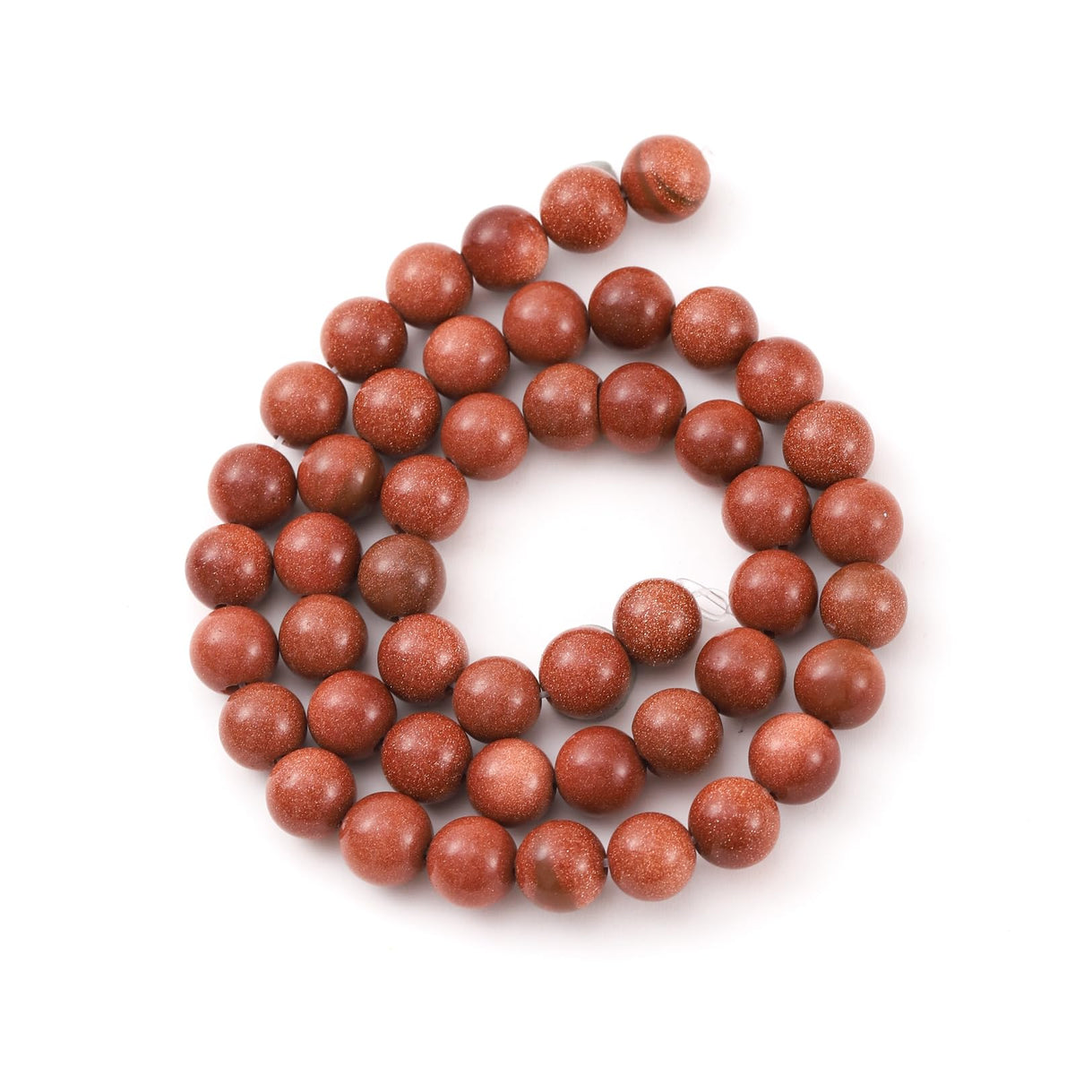 10mm 38pcs DIY Natural Gold Sandstone Beads Round Healing Crystal Gemstone Loose Beads for Jewelry Making Handmade Bracelet Necklace