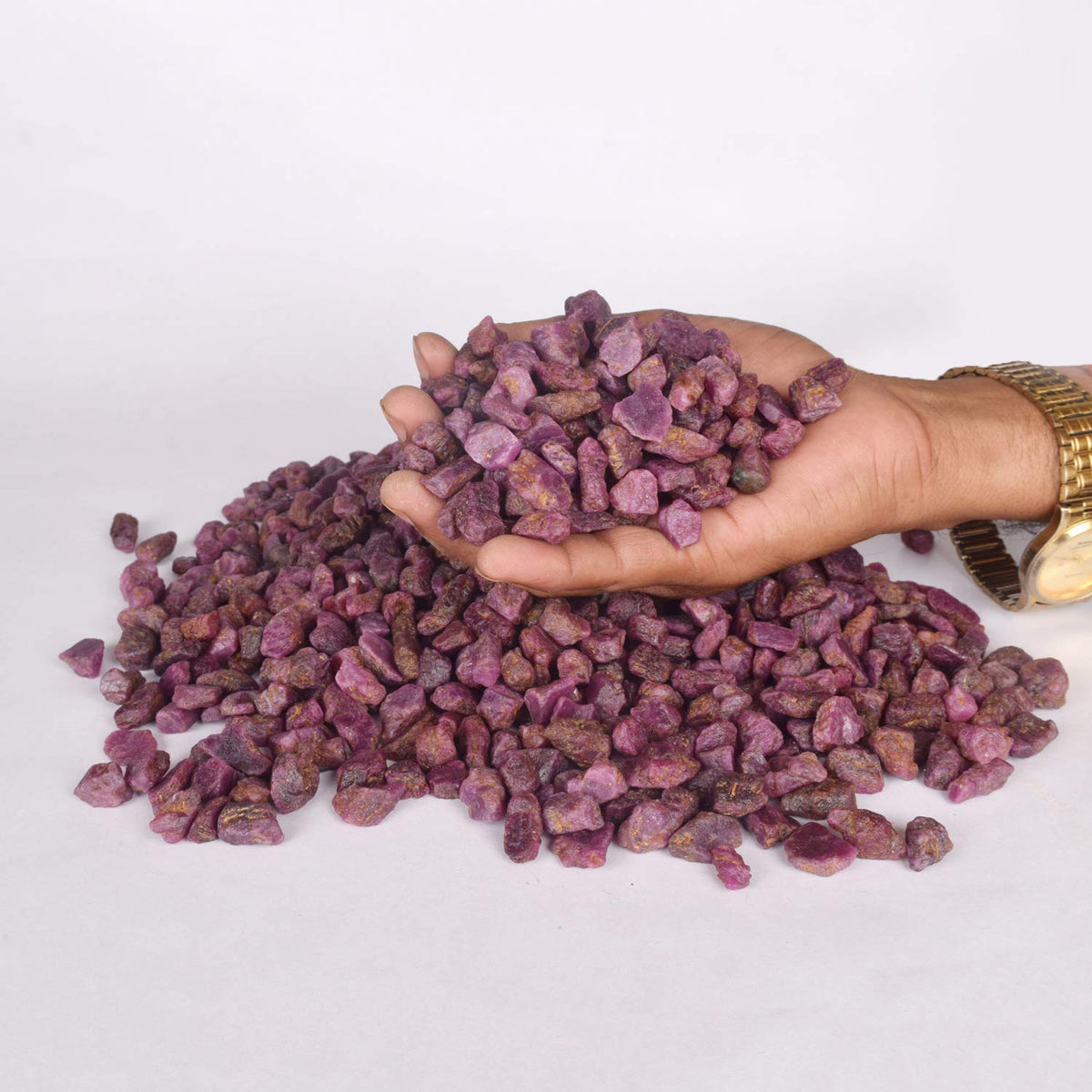 GEMHUB 100 Ct Star Ruby Rough Stones Set of 10 Pcs - Raw Rocks Perfect for Tumbling, Lapidary Polishing, Reiki, Crystal Healing and Craft Gemstone Beads