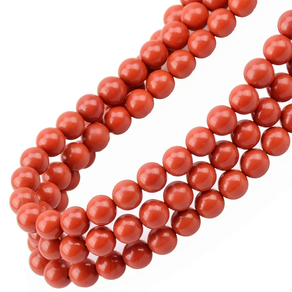 80Pcs Natural Crystal Beads Stone Gemstone Round Loose Energy Healing Beads with Free Crystal Stretch Cord for Jewelry Making (Red Jasper, 10mm)