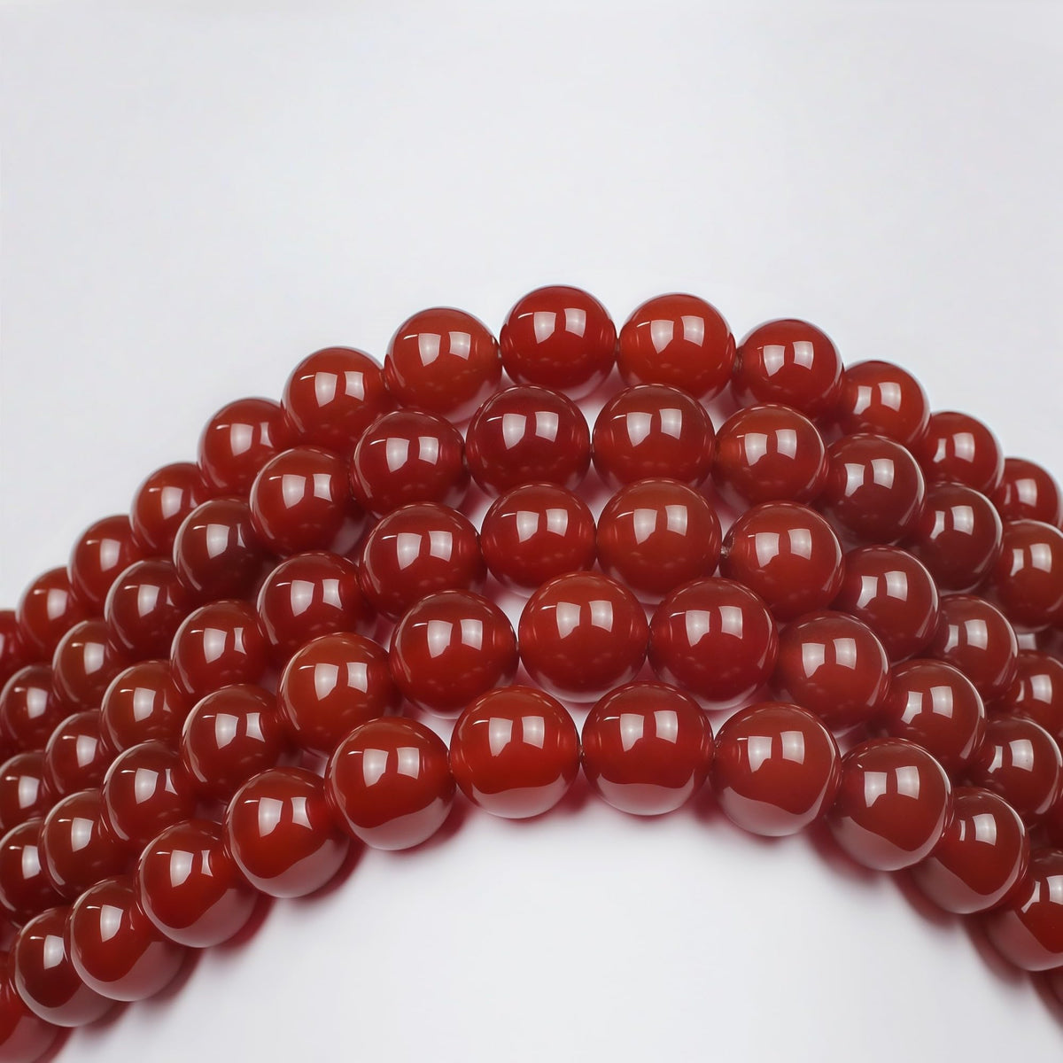 MJDCB Natural Stone Bead Red Cornelian Gemstone Loose Beads for Jewelry Making Bracelet Necklace 6mm