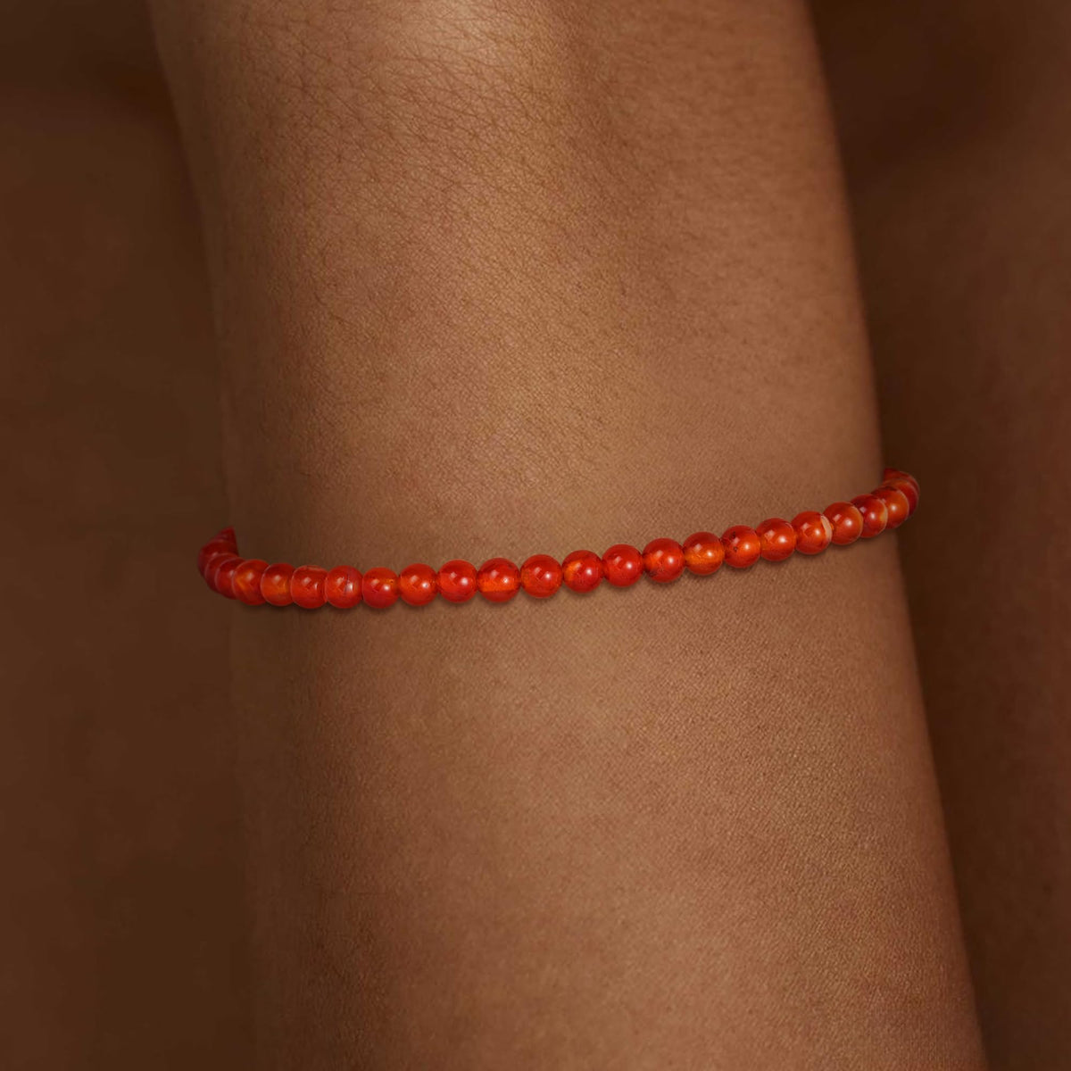 Treasure Bender Red Beaded Protection Bracelet for Women Men, Attract Good Luck and Prosperity, Natural Gemstone Healing Crystals Bracelet Jewelry Gifts for Women Men (Carnelian)
