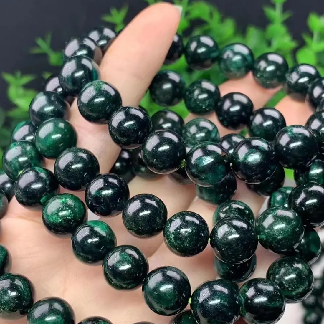 12MM Emerald Bracelet for Unisex | Fits for about 7.5''-8" Wrist | Birthstone of May | Heart Chakra Green Crysta| Spritual Valentines choice for Friends and Familys on any Festival