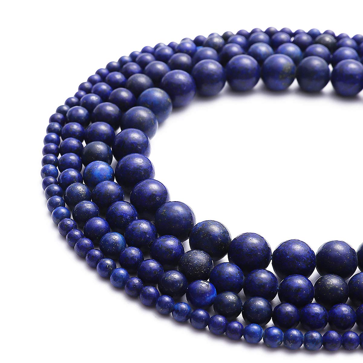BEADIA Natural Lapis Lazuli Stone Round Loose Semi Gemstone Beads for Jewelry Making 4MM 89PCS
