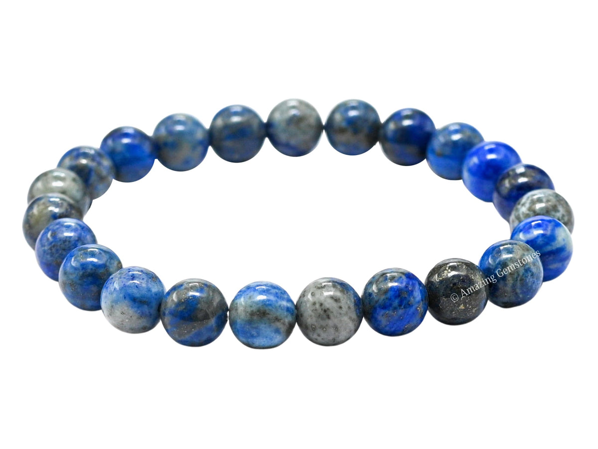 Amazing Gemstone Crystal Bracelet for Women Men's Gifts - Protection Healing Crystal Bracelet - 8mm Gemstone Beaded Stretchable Bracelet Pulseras Para Hombres Mujer Stocking Stuffers Mothers Day Gift (Lapis Lazuli)