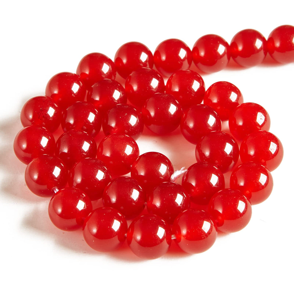 60pcs 6mm Carnelian Beads Natural Gemstone Beads Round Loose Beads for Jewelry Making