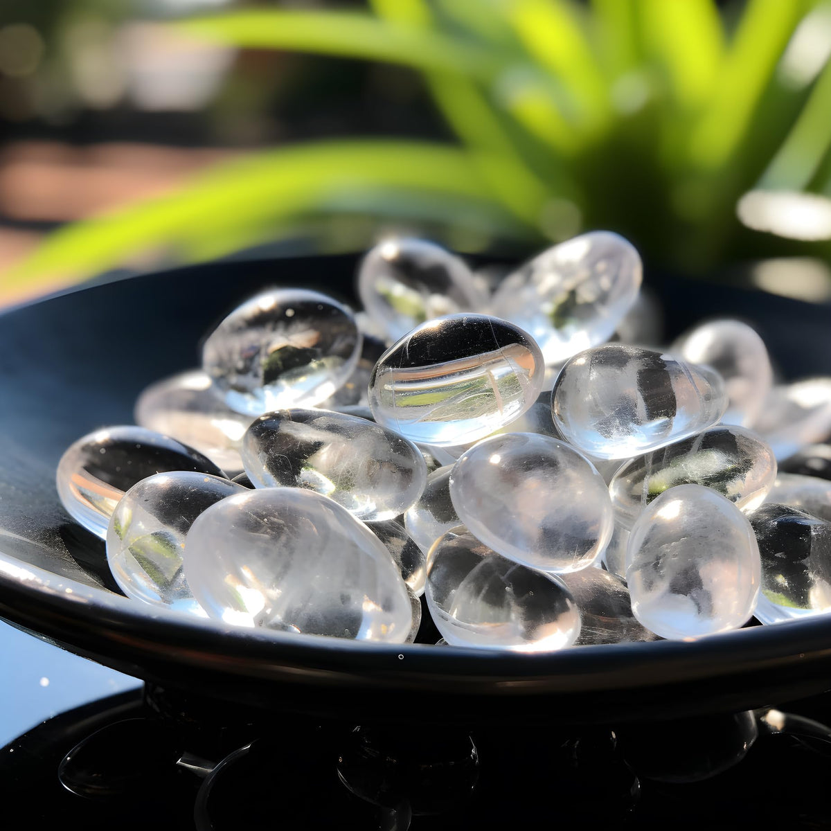 SigMntun Polished Clear Quartz Crystal Chips Set, 128 Pcs 0.4" inches - Handpicked Tumbled Stones and Crystals Bulk for Healing, Reiki, Meditation, Witchcraft and Home Decor