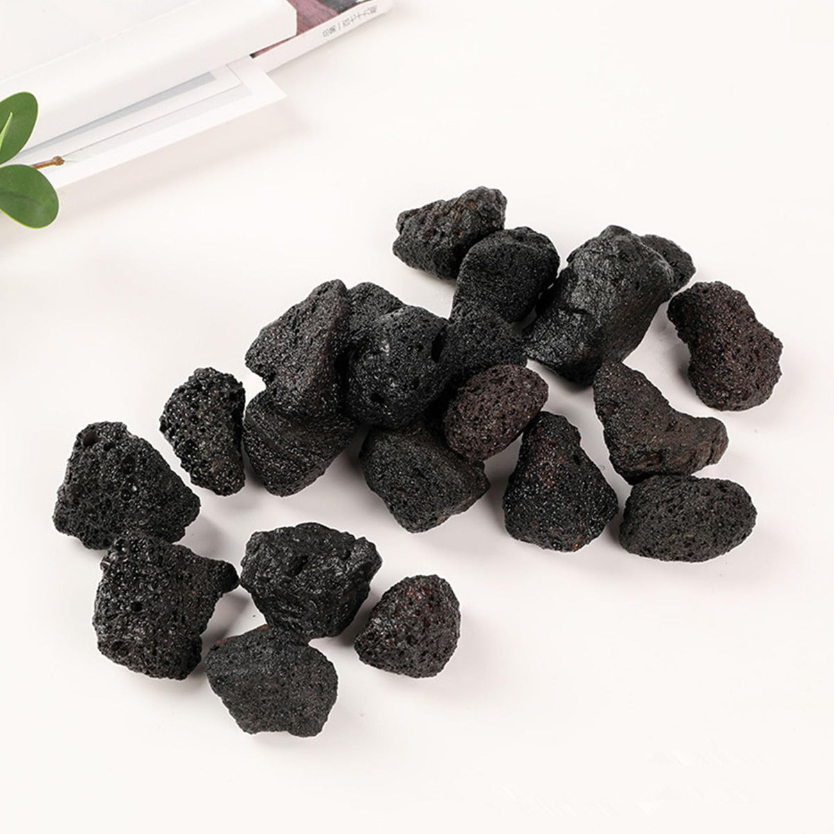 Lava Rock Raw Crystals Healing Crystals Natural Rough Stones 1.2-2" for Tumbling, Fountain Rocks, Yoga, Meditation, Polishin, Gift 25
