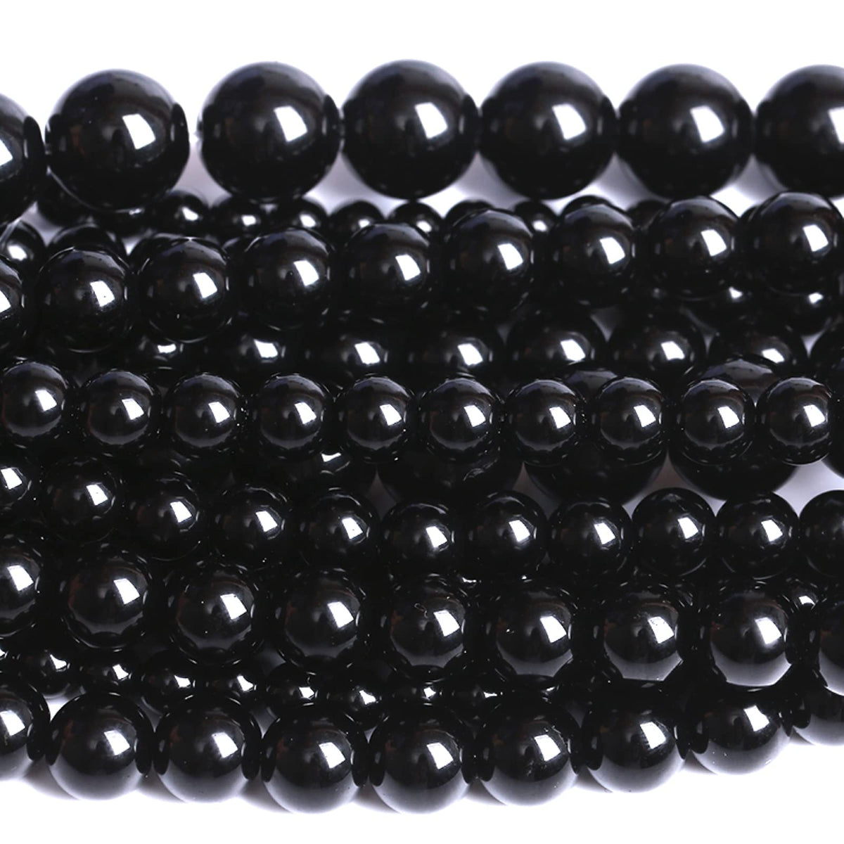 50PCS 8MM Natural Black Agate Stone Beads Round Loose Beads for welry Making DIY Bracelet Necklace Accessory 15 Inches