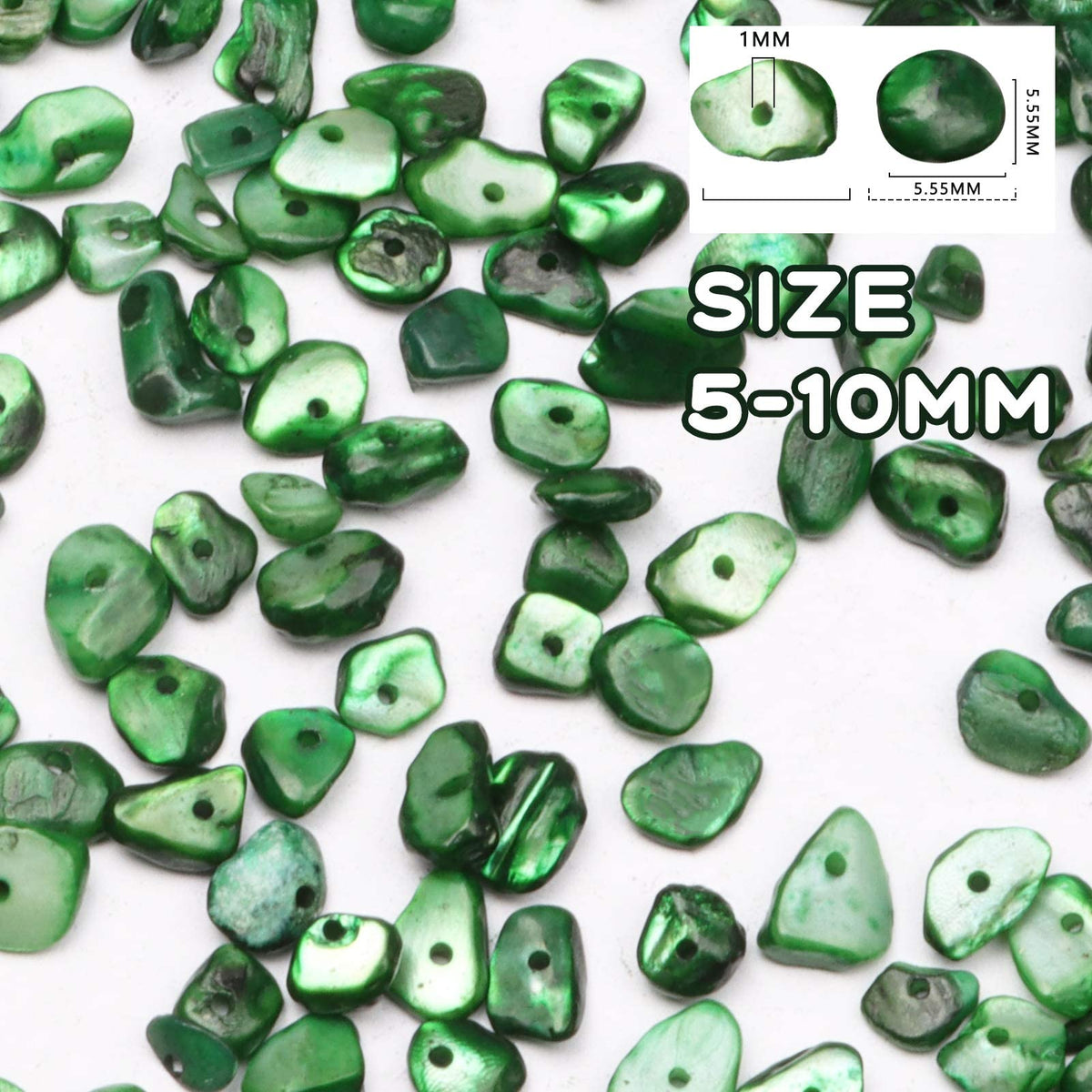 500 pcs Natural Chip Stone Beads, Green Aventurine 5-8 mm Irregular Gemstones Healing Crystal Loose Bead for Jewelry Making Bracelet Crafting