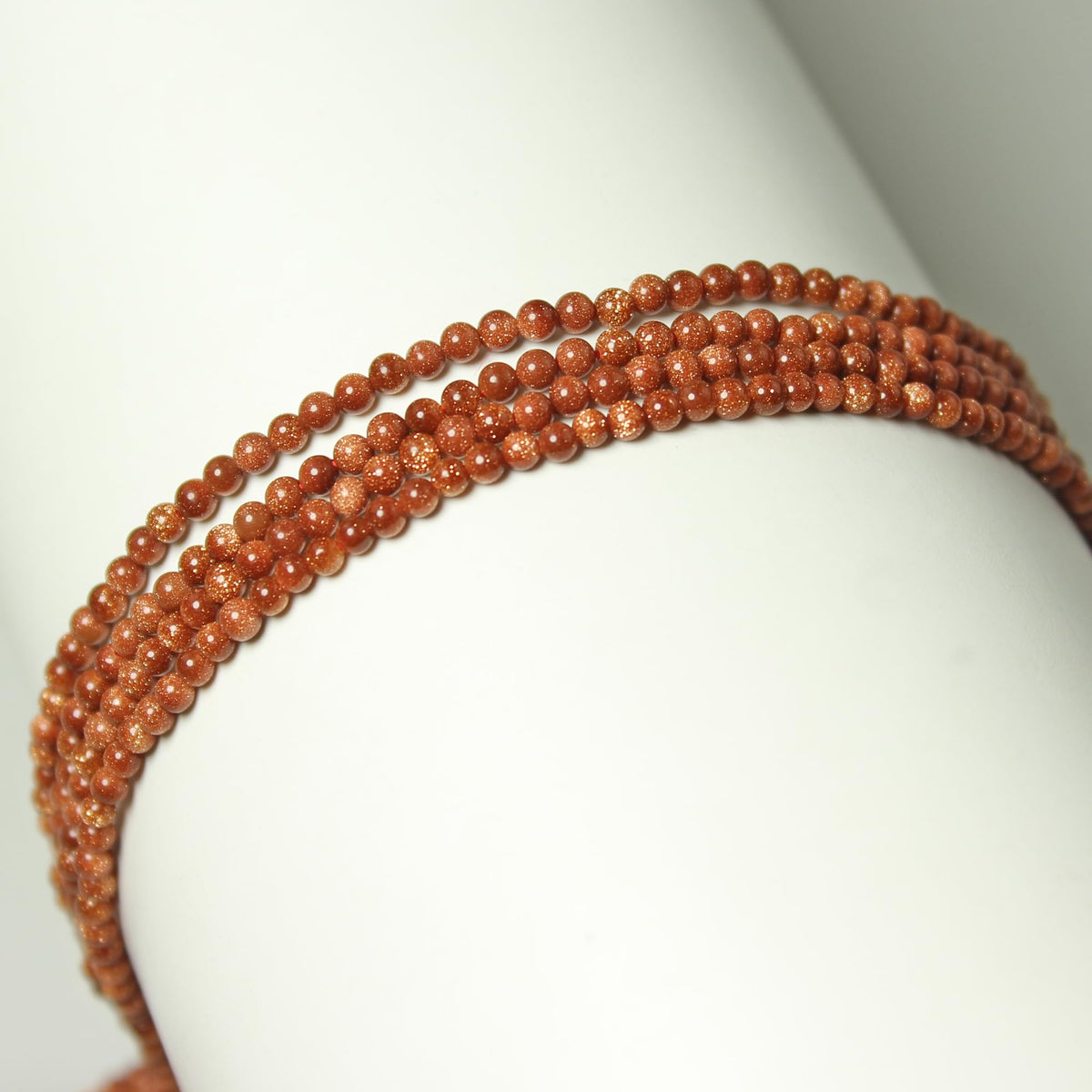 MJDCB 320pcs Small Stone Beads 2mm Golden Sandstone Round Smooth Loose Gemstone Bead for Jewelry Making Bracelets Earrings Necklaces Accessories