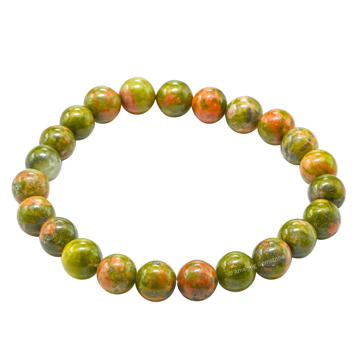 Amazing Gemstone Crystal Bracelet for Women Men's Gifts - Protection Healing Crystal Bracelet - 8mm Gemstone Beaded Stretchable Bracelet Pulseras Para Hombres Mujer Stocking Stuffers Mothers Day Gift (Unakite)
