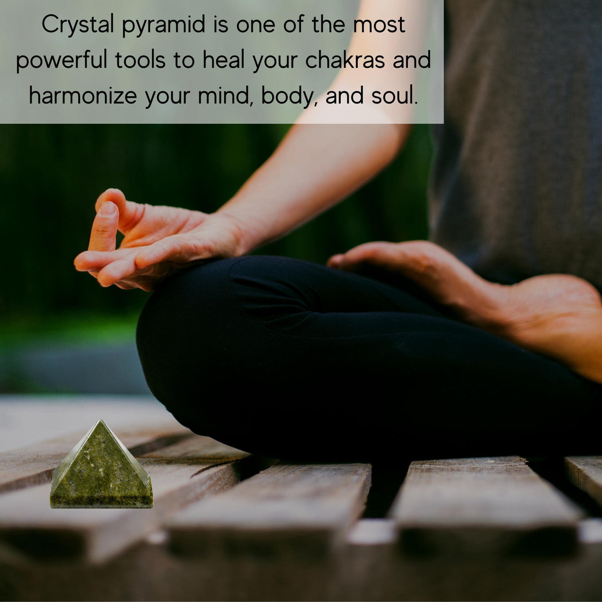 Amazing Gemstone Vesuvianite Pyramid Crystal Healing Stones - 1" Great Pyramid Figurine of Natural Stone Pyramid for Meditation, Reiki, Chakra Balancing and Crystal Pyramids Grid