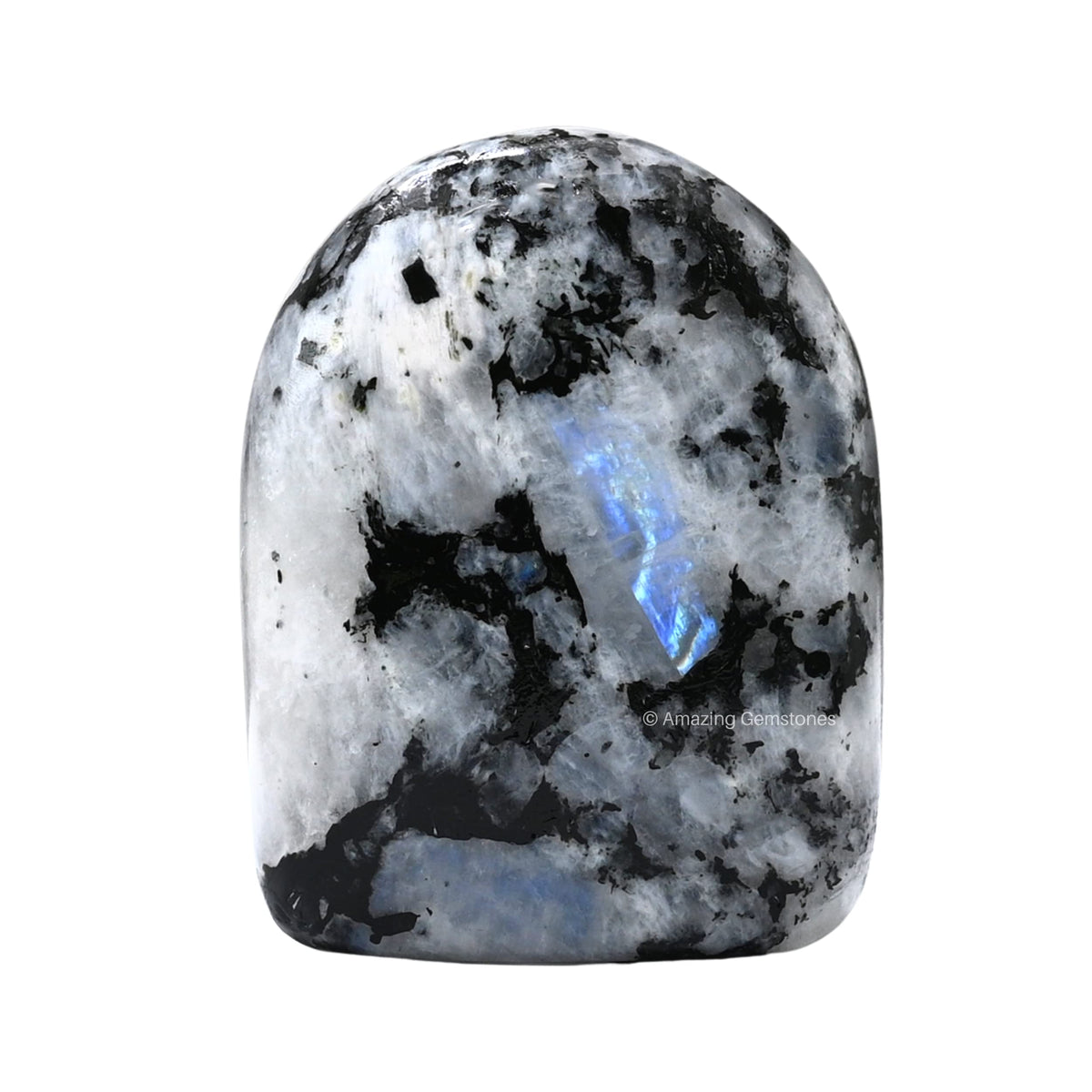 Amazing Gemstone Large Rainbow Moonstone Crystal Standing Palm Stone - Rainbow Moonstone Palm Stones&Crystals, A++ Grade Gemstones 7 Crystals - Healing Crystals and Stones Office Home Decor Gifts