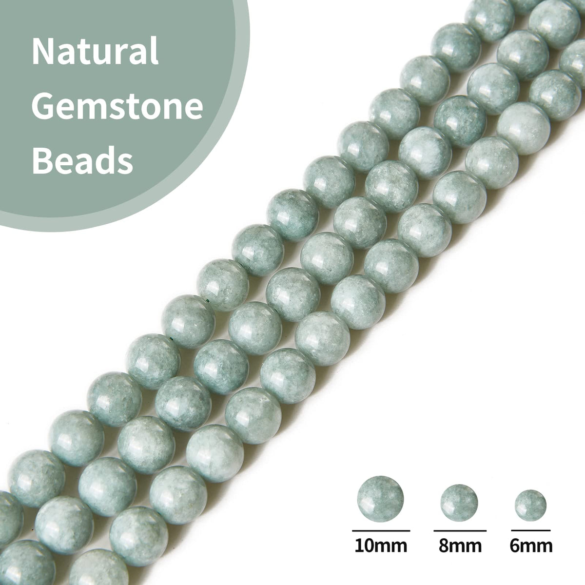 35pcs 10mm Natural Burmese Jade Beads Gemstone Beads Round Loose Beads for Jewelry Making