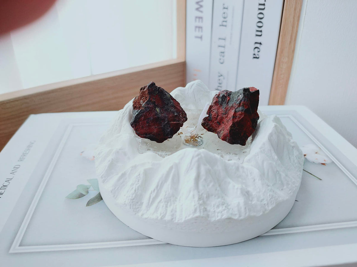 1 lb Rough Crystals Bulk Raw Dragon Blood Healing Stones for Tumbling, Wire Wrapping, Wicca Reiki,Meditation