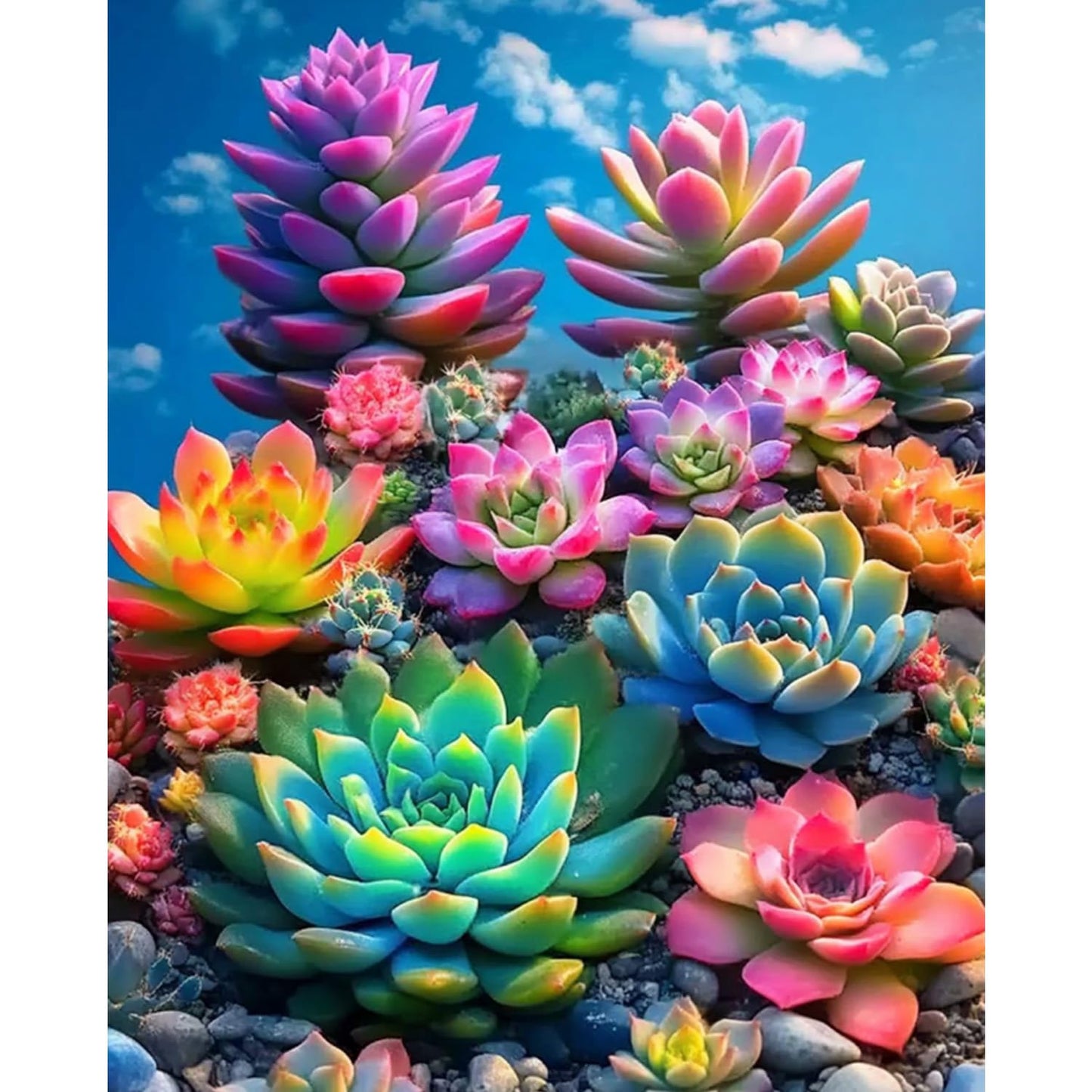obterie Plant Paint by Numbers Kit for Adults Beginner Succulents Oil Painting Kit Adult Paint by Number Kits on Canvas DIY Painting for Beginners Art by Numbers for Gifts Home Wall Decor 16x20 Inch