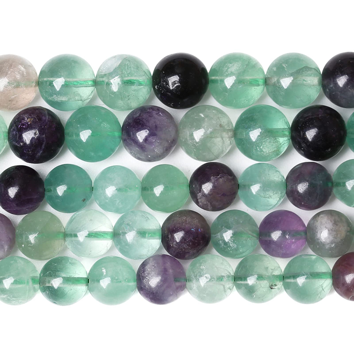 12MM 32PCS Natural Stone Green Fluorite Gemstone Beads for Jewelry Making DIY Bracelet 1 Strand