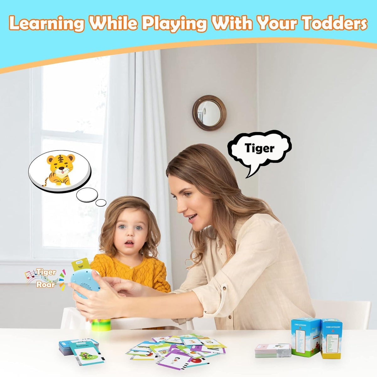 MAYAPHILOS 510 Sight Words Hindi and English Talking Flash Cards, Learn Hindi for Kids, Hindi Language Learning, Montessori Educational Toys for Toddlers 3 4 5 6 Years Old