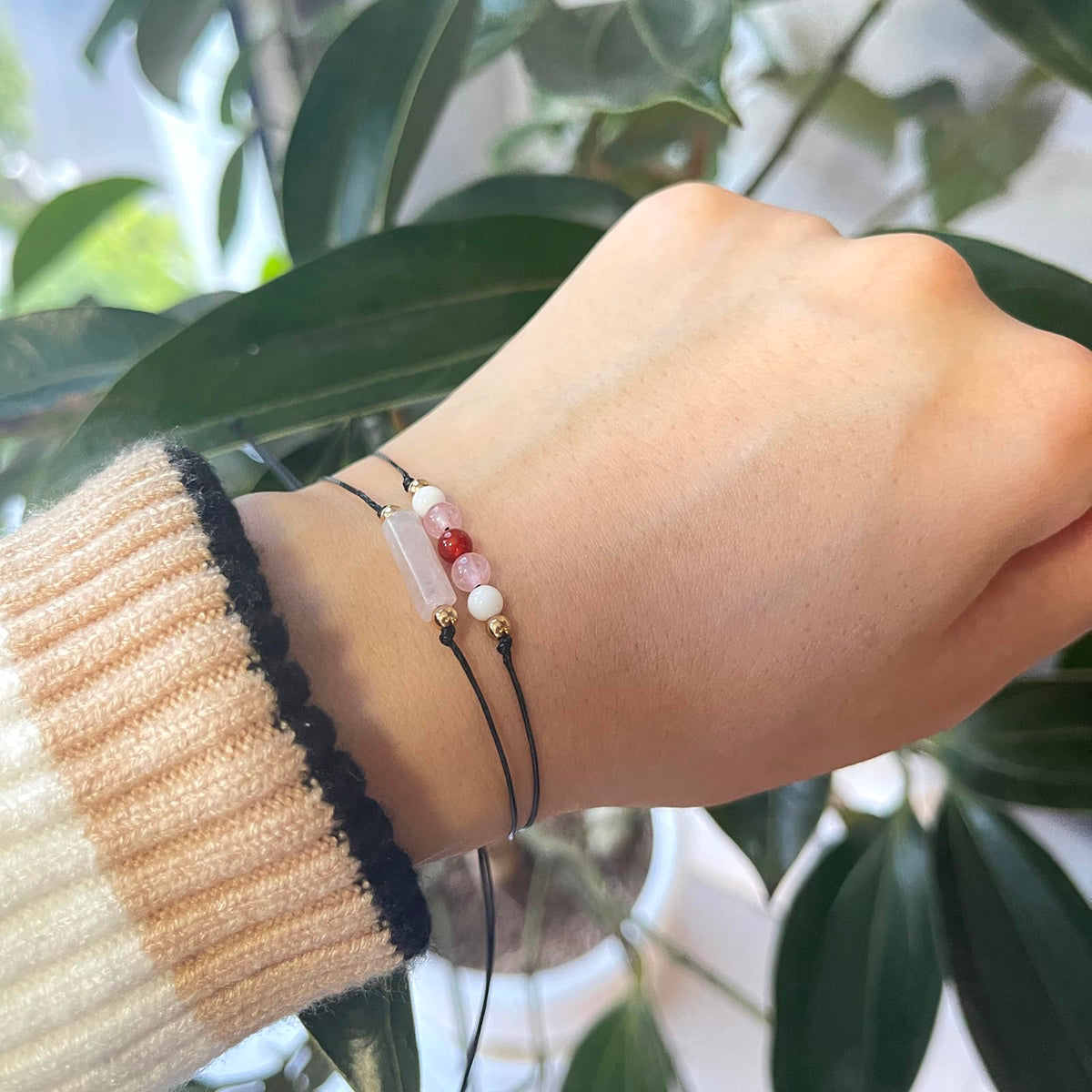 MTJAHPS Protection Bracelet, empath protection, black obsidian Crystals and Healing Stones Bracelet for Women ，Luck ，Anxiety and Stress Clam Bracelet (Fertility-1)