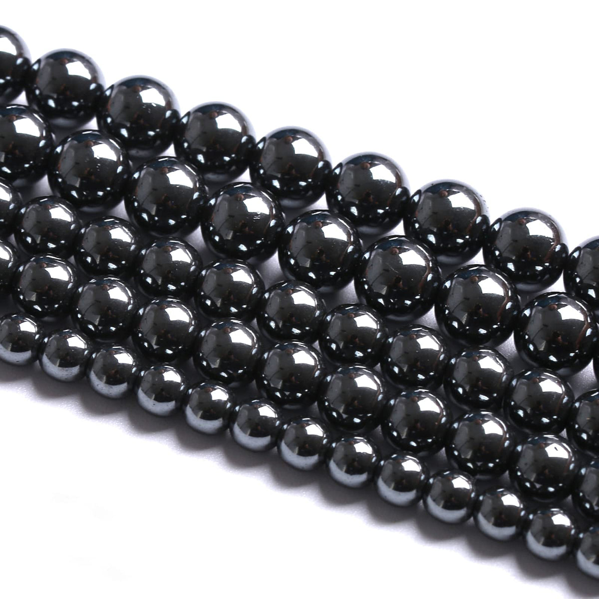 6mm 70PCS Black Hematite AAA Grade Spacer Round Loose Beads for Jewelry Making DIY Bracelet