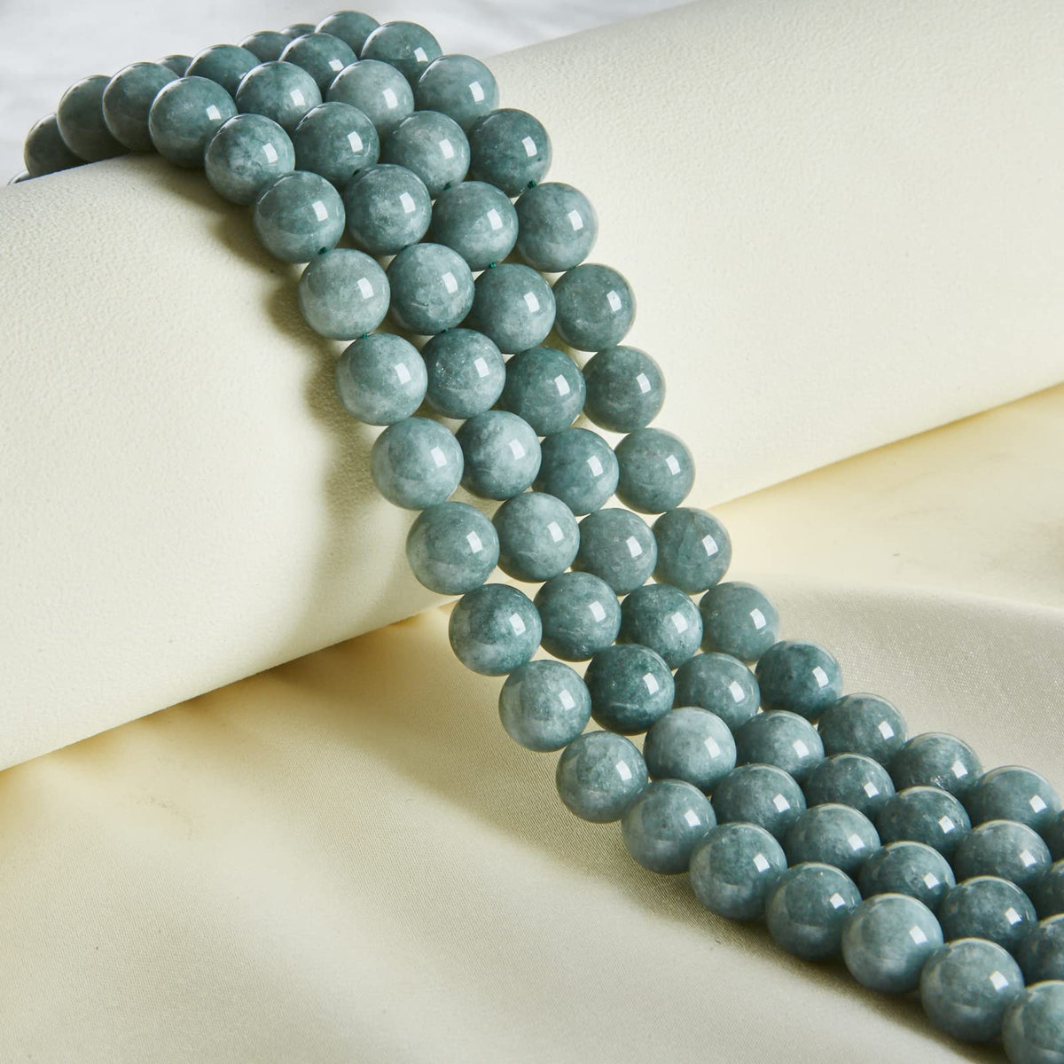 60pcs 6mm Burmese Jade Beads Natural Gemstone Beads Round Loose Beads for Jewelry Making