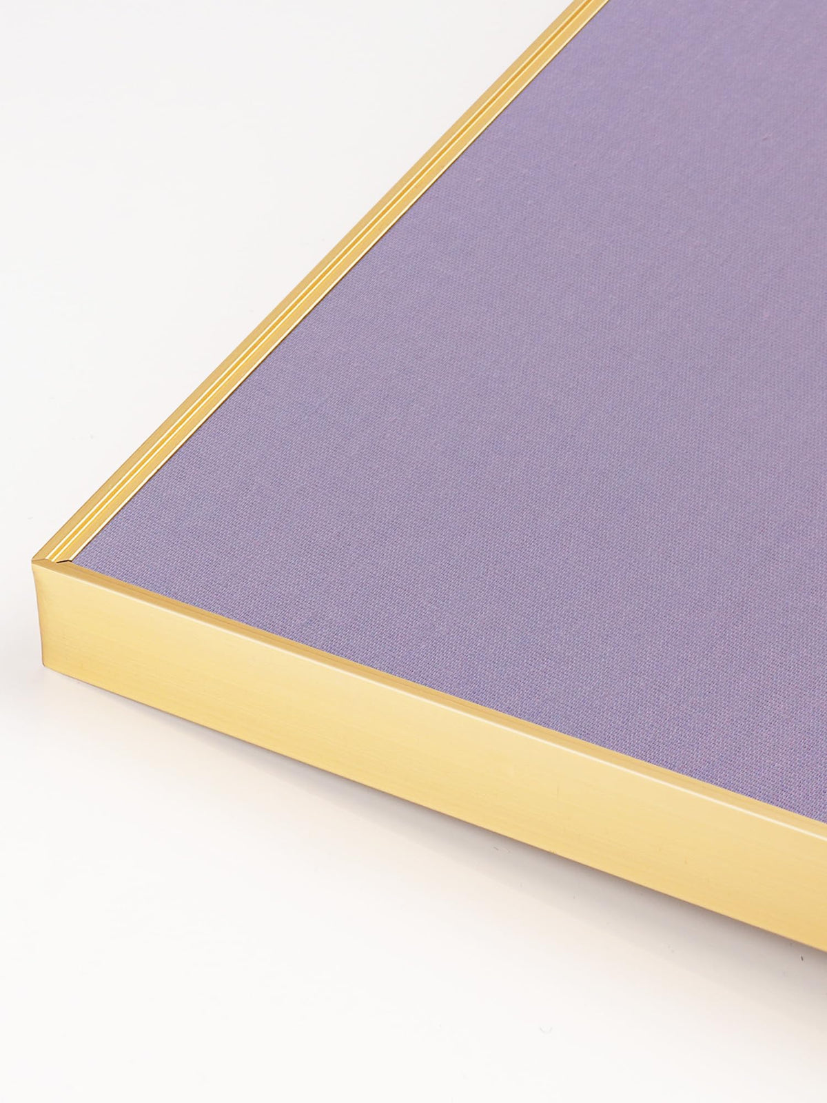 Lightomorrow Bulletin Board 30 x 20 inches, Mystic Violet Pin Board, Golden Aluminum Framed Fabric Cork Board with 10 Push Pins