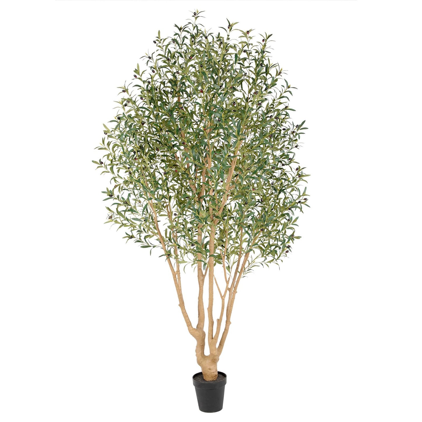 Nafresh Majestic Faux Olive Tree 9ft – Artificial Olive Tree Indoor & Outdoor with Lifelike Leaves & Textured Branches for Living Room, Office, Entryway,Patio