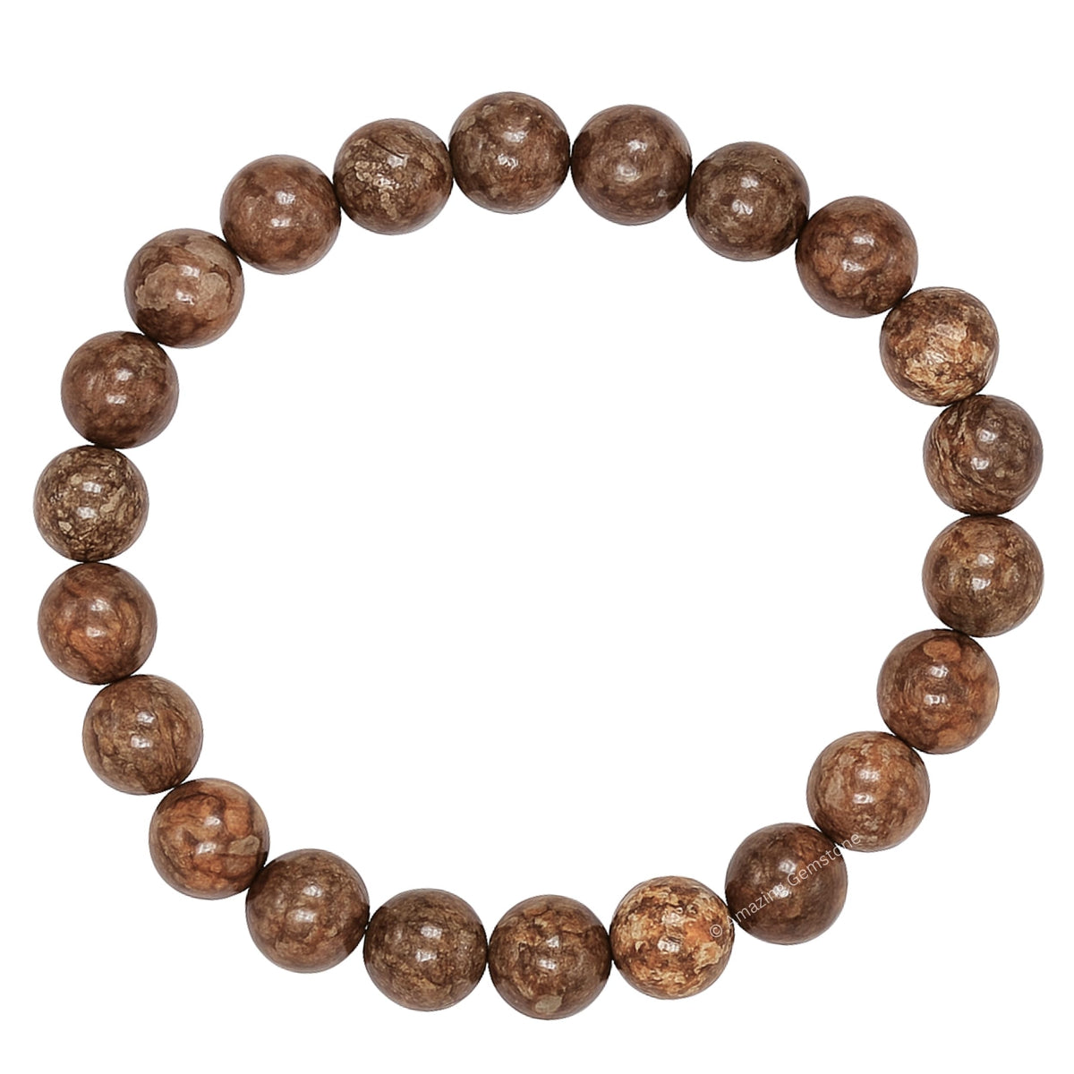 Amazing Gemstone Crystal Bracelet for Women Men's Gifts - Protection Healing Crystal Bracelet - 8mm Gemstone Beaded Stretchable Bracelet Pulseras Para Hombres Mujer Stocking Stuffers Mothers Day Gift (Brown Snowflake Obsidian)