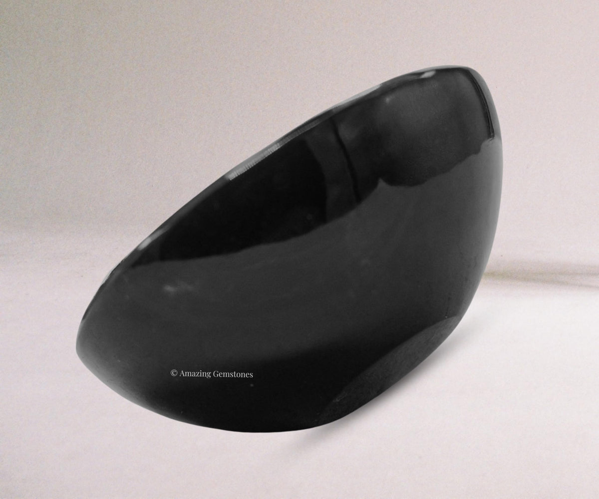 Black Obsidian Crystal Bowl - 2 Inch Decorative Bowls for Room and Home Decor - Gemstone Healing Crystals for Elegant Display, Positive Energy Balance and Gift