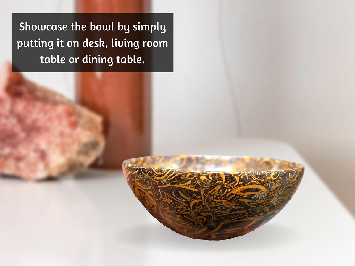 Mariyam Jasper Crystal Bowl - 2 Inch Decorative Bowls for Room and Home Decor - Gemstone Healing Crystals for Elegant Display, Positive Energy Balance and Gift