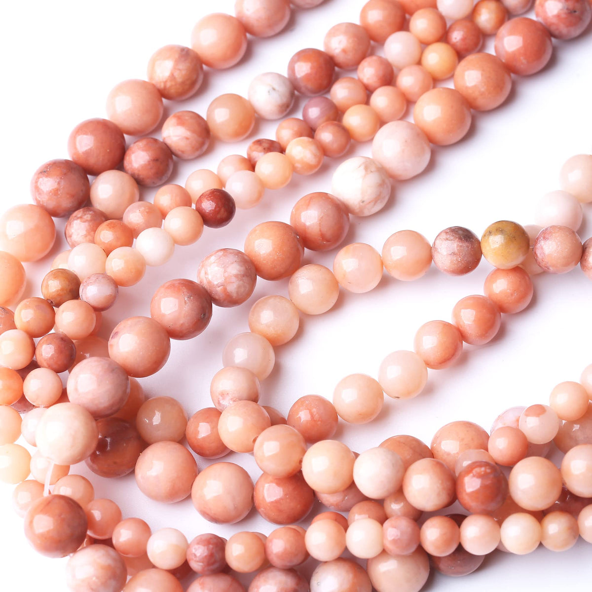 8MM Pink Aventurine Round Loose Beads Natural Gem Beads Crystal Energy Stone Beads for Jewelry Making DIY Bracelet Necklace