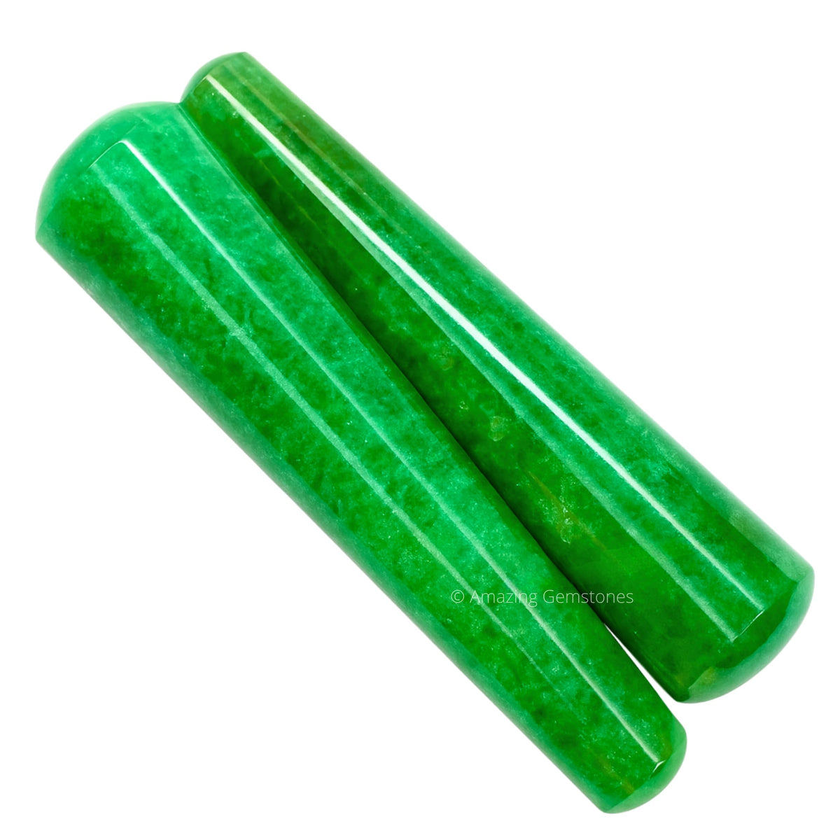 Amazing Gemstone Green Strawberry Quartz Crystal Wand Massage Stick - Pelvic Wand Gua Sha for Adults - Crystals and Healing Stones Massage Wands for Adults Gifts (Smooth)