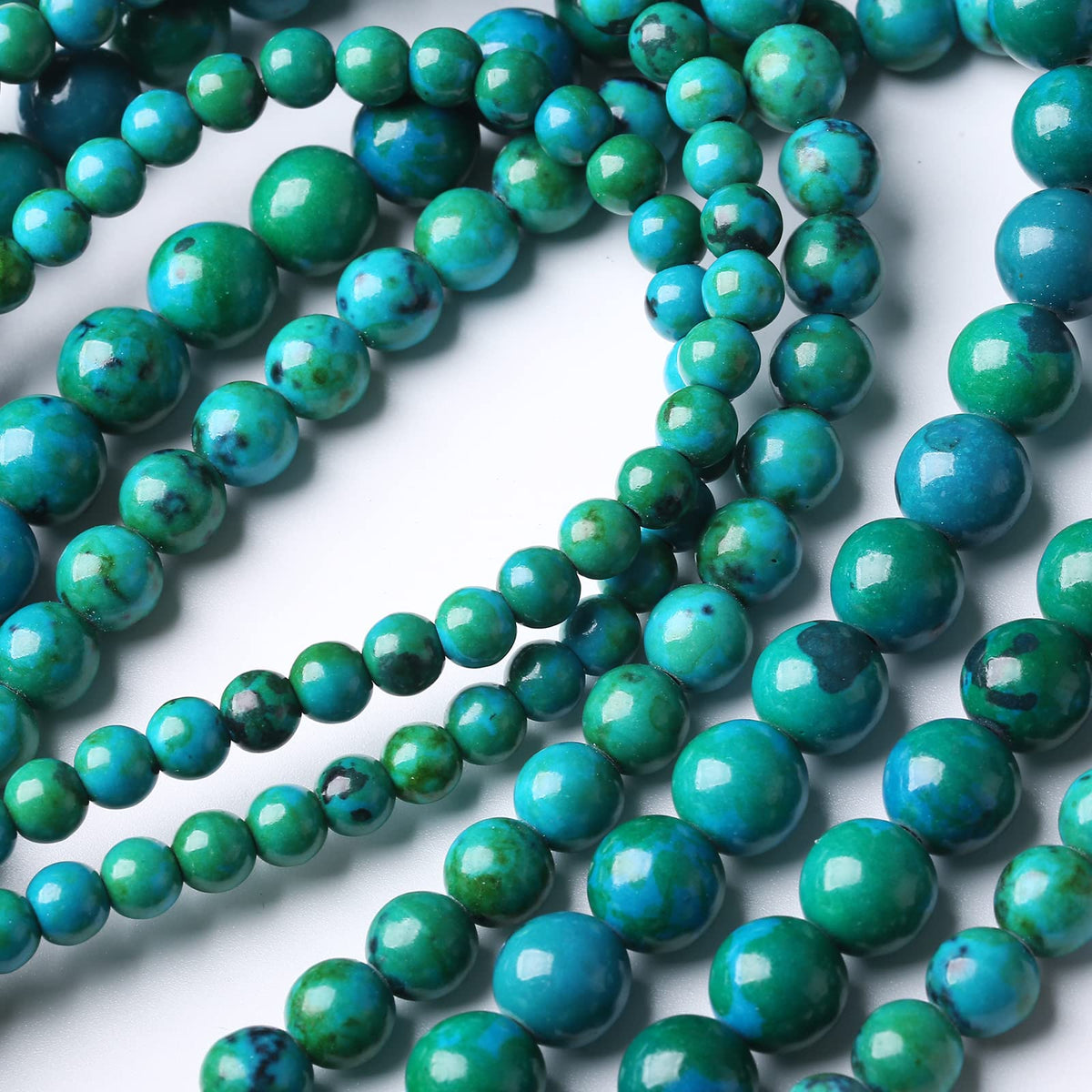 32PCS 12MM Natural Phoenix Stone Beads Round Loose Stone Beads for Jewelry Making DIY Energy Stone Healing Power Bracelet 15"