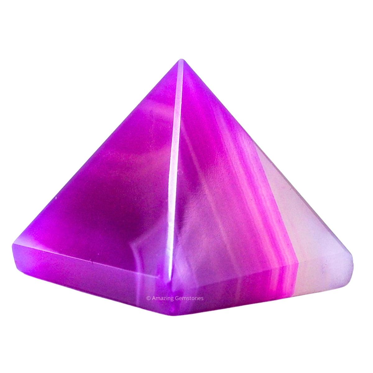 Amazing Gemstone Pink Onyx Pyramid Crystal Healing Stones - 1" Great Pyramid Figurine of Natural Stone Pyramid for Meditation, Reiki, Chakra Balancing and Crystal Pyramids Grid